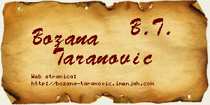 Božana Taranović vizit kartica